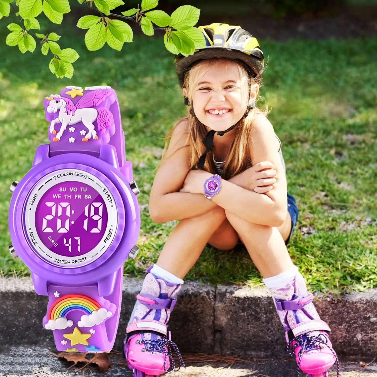 3D Cartoon Waterproof Kids Watches with Alarm - Best Toys Gifts for Girls Age 3-10