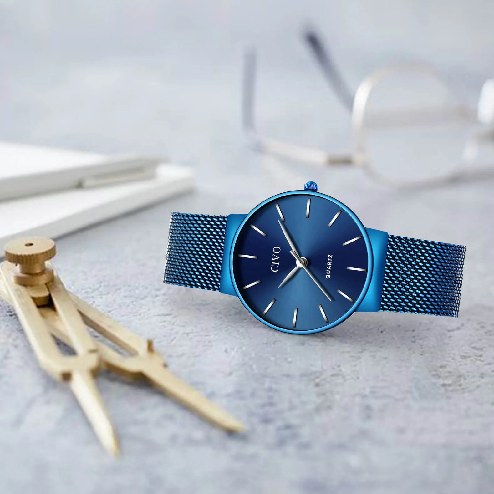 8068C | Quartz Women Watch | Mesh Band