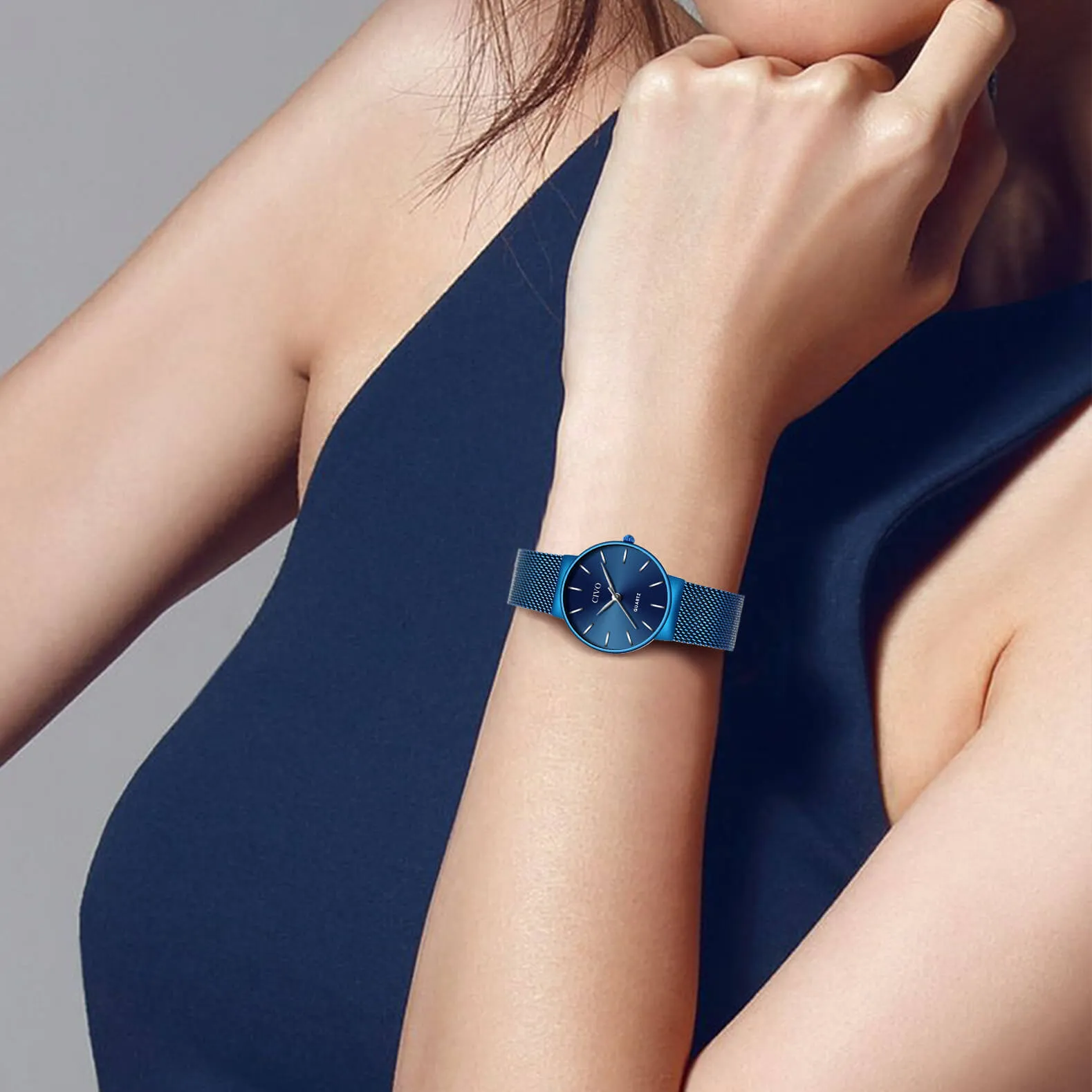8068C | Quartz Women Watch | Mesh Band