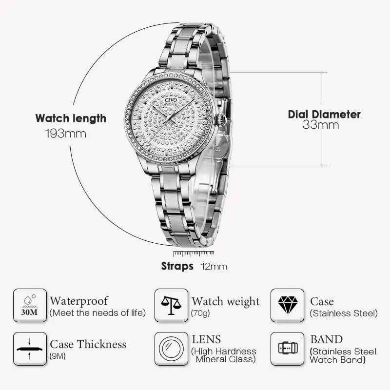 8113C | Quartz Women Watch | Stainless steel Band
