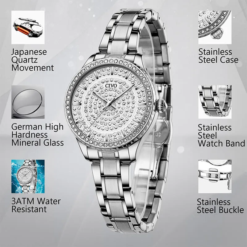 8113C | Quartz Women Watch | Stainless steel Band