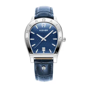 Aigner Chieti Gents Blue Dial Stainless Steel Case Blue Leather Starp Watch