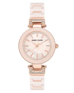 Anne Klein Light Pink Mother of Pearl Dial Ladies Watch AK/3480RGLP