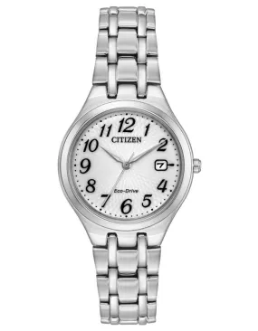 Citizen Womens Eco-Drive Corso Watch - White Dial - Stainless - Bracelet - Date