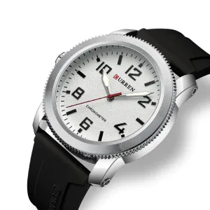 Fashion Watches for Men Left Hand Design Quartz Wristwatches with Silicone Bracelet