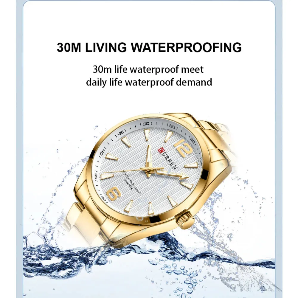 Fashion Watches for Men Quartz Luminous Hands Wristwatches Business Stainless Steel Band Clock Male