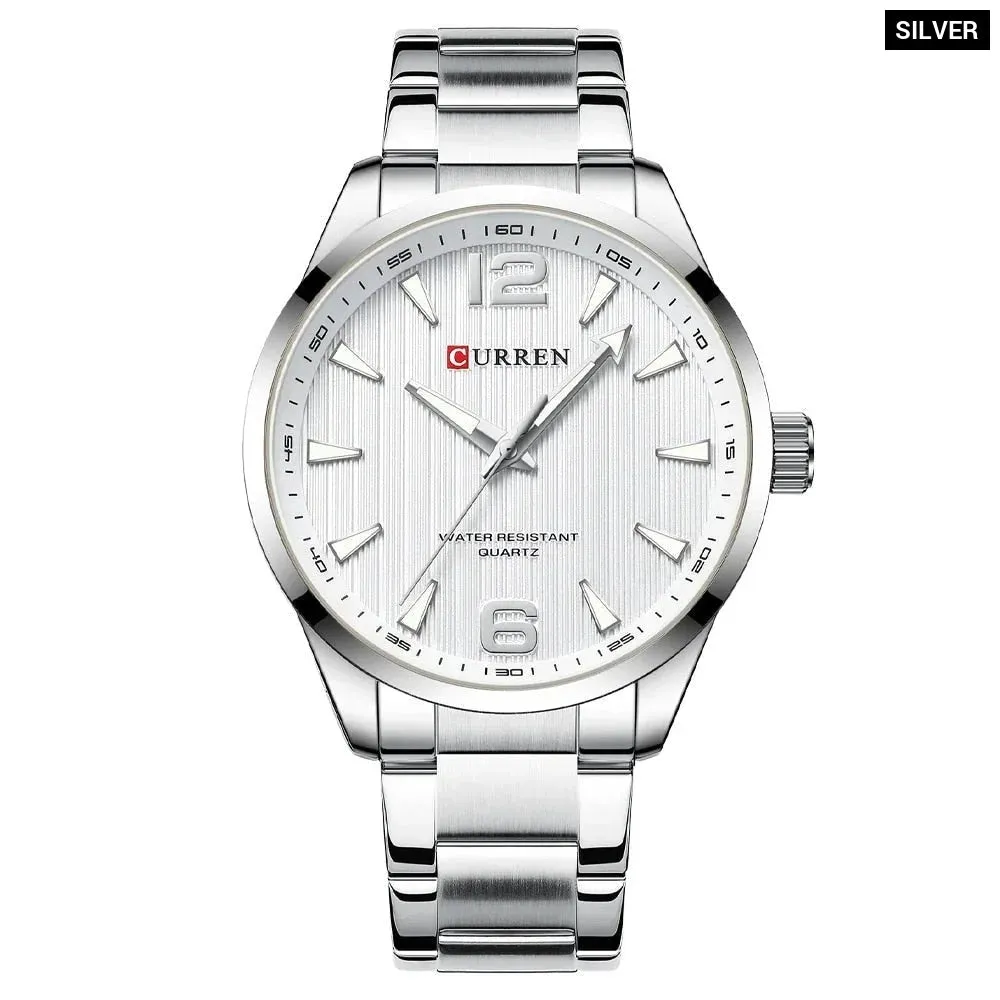 Fashion Watches for Men Quartz Luminous Hands Wristwatches Business Stainless Steel Band Clock Male