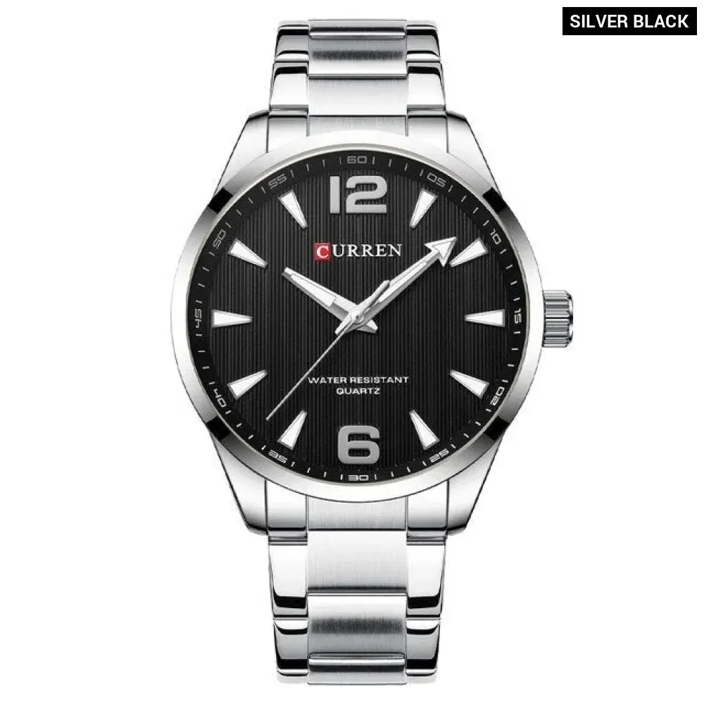 Fashion Watches for Men Quartz Luminous Hands Wristwatches Business Stainless Steel Band Clock Male