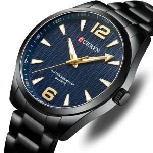 Fashion Watches for Men Quartz Luminous Hands Wristwatches Business Stainless Steel Band Clock Male