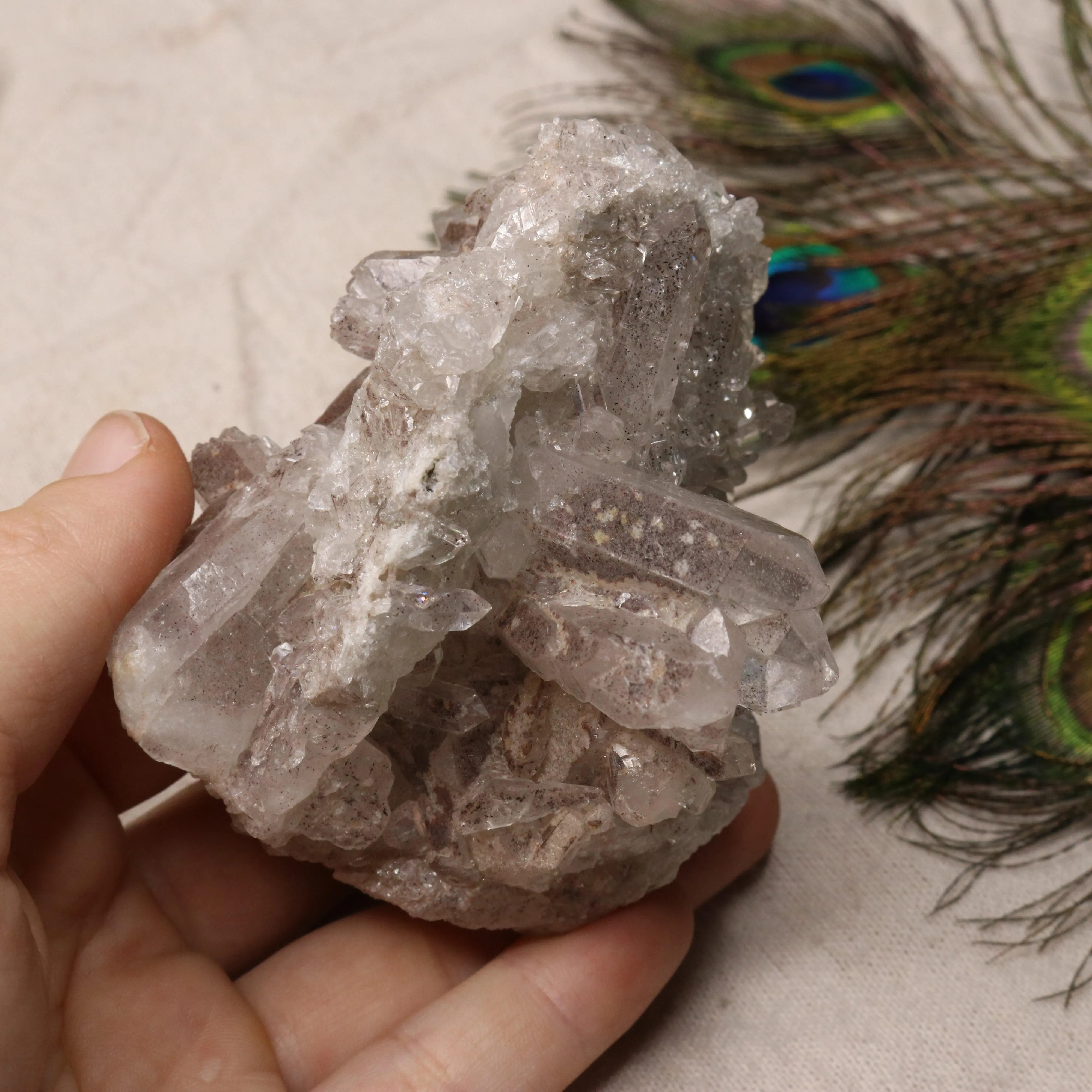 Grade A Lithium Quartz Cluster Self Healed from Brazil~ Super Gemmy Specimen