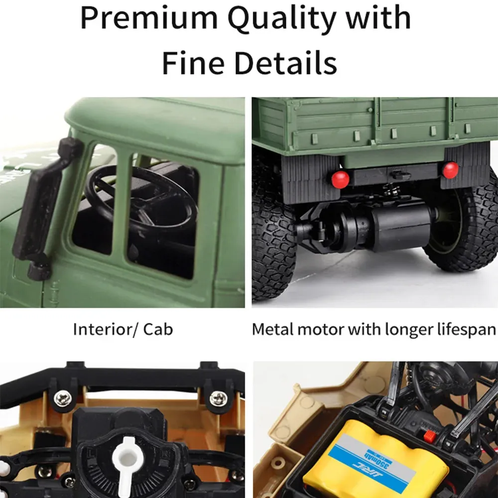 JJRC 1/18 Rc Car Off-Road 4x4 2.4G Radio Controlled Car Military Electric Machine 10Km/h Rc Buggy Children's Cars Toys for Boys