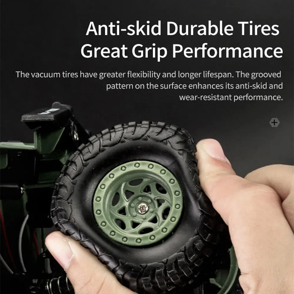 JJRC 1/18 Rc Car Off-Road 4x4 2.4G Radio Controlled Car Military Electric Machine 10Km/h Rc Buggy Children's Cars Toys for Boys