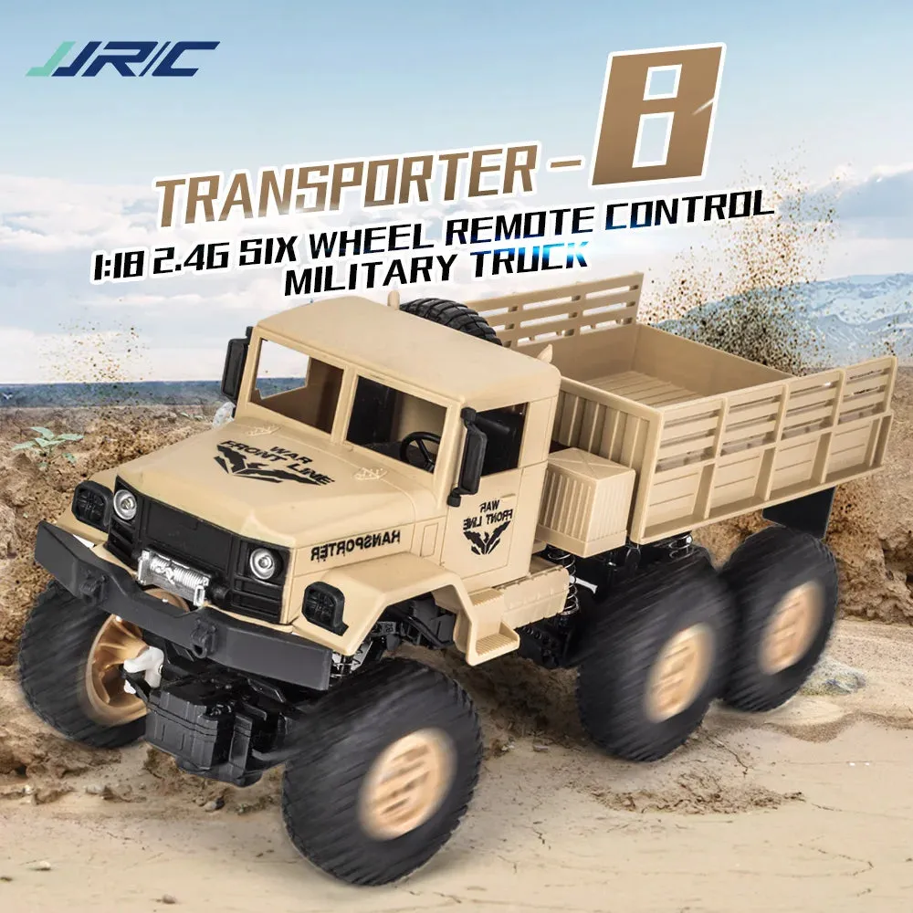JJRC 1/18 Rc Car Off-Road 4x4 2.4G Radio Controlled Car Military Electric Machine 10Km/h Rc Buggy Children's Cars Toys for Boys