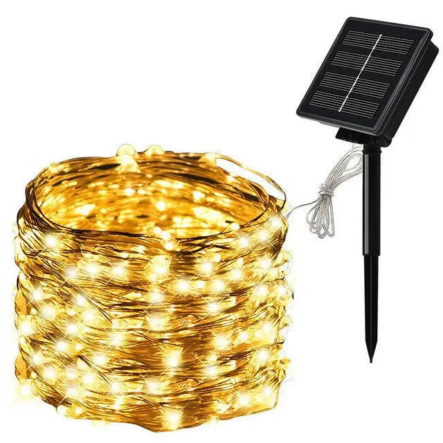 LED Solar Light Outdoor Waterproof Fairy Garland String Lights Christmas Party