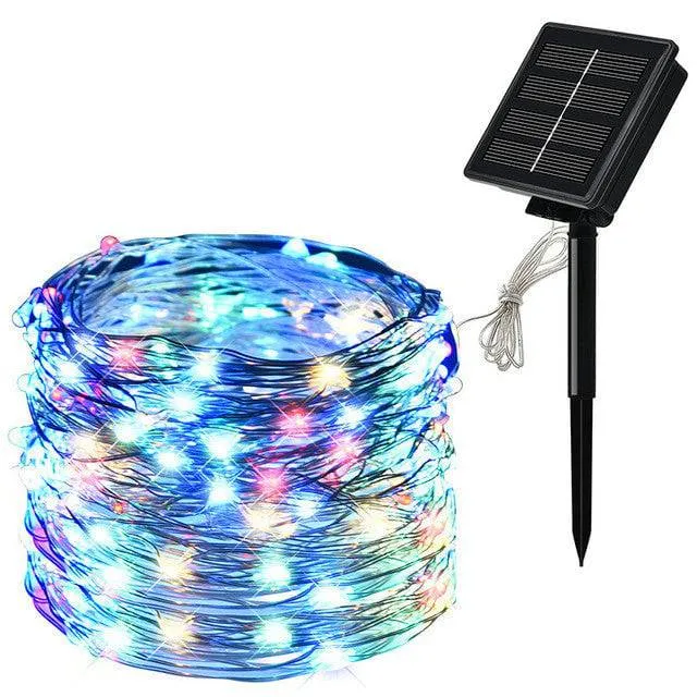 LED Solar Light Outdoor Waterproof Fairy Garland String Lights Christmas Party