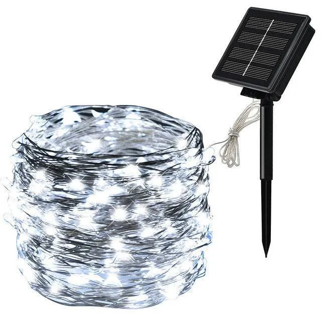LED Solar Light Outdoor Waterproof Fairy Garland String Lights Christmas Party