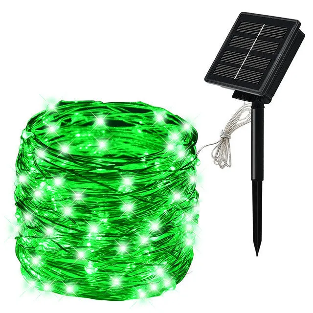 LED Solar Light Outdoor Waterproof Fairy Garland String Lights Christmas Party