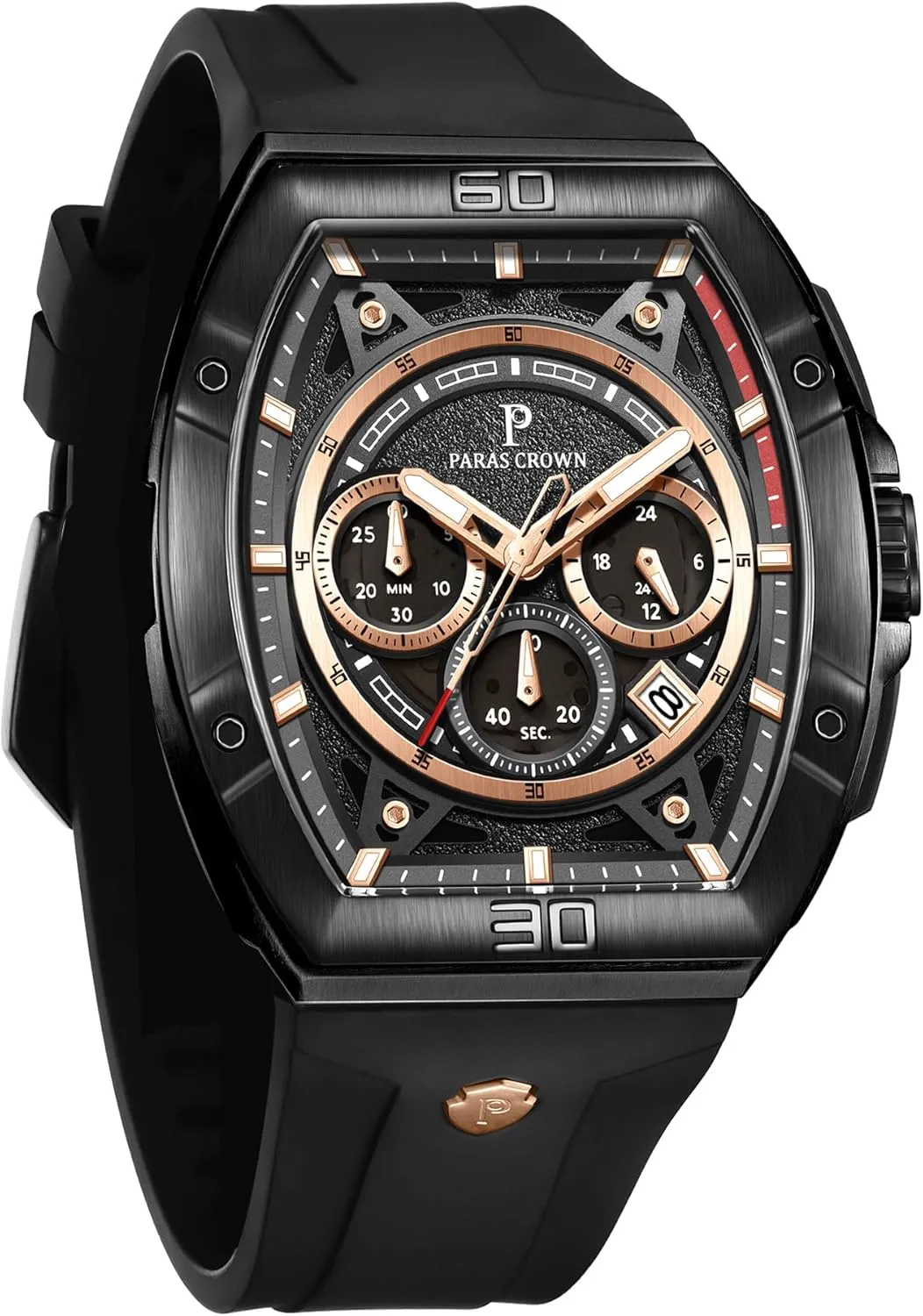 Mens Watches Analog Quartz Luxury 50M Waterproof Tonneau Watches for Men Japanese Movement Stainless Steel Case Luminous Sport Watch
