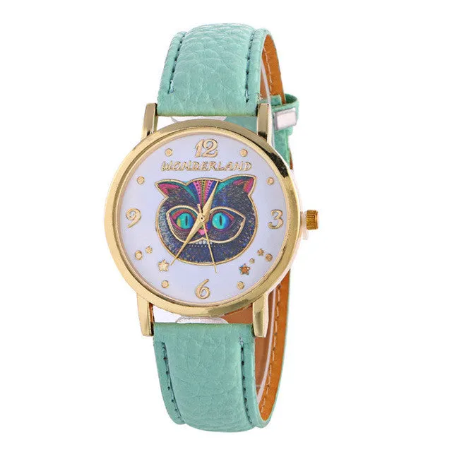 Sale Girl Quartz Watch Clock Women Leather Owl Casual Dress Women's Christmas Wristwatch Cool Watches Unique Watches Gift Idea