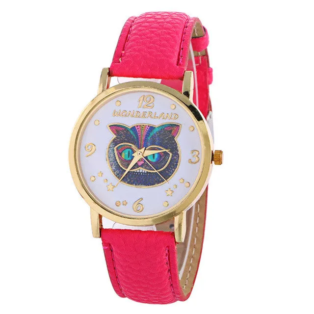 Sale Girl Quartz Watch Clock Women Leather Owl Casual Dress Women's Christmas Wristwatch Cool Watches Unique Watches Gift Idea