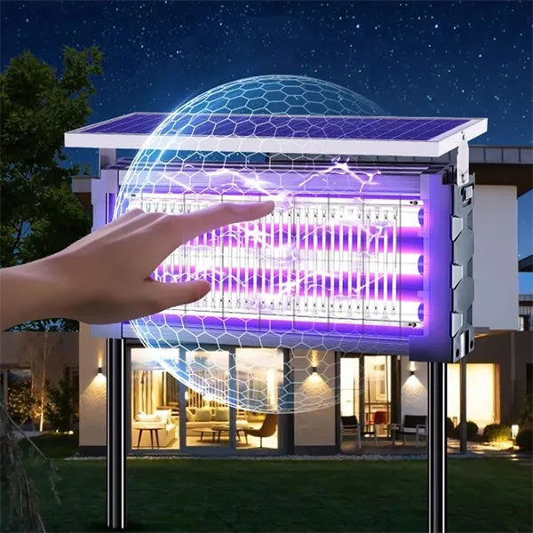 Solar-Powered UV Mosquito & Insect Zapper  Outdoor Electric Fly Trap for Garden, Yard & Patio