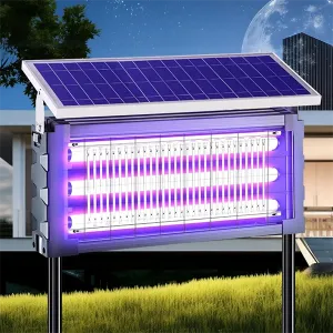 Solar-Powered UV Mosquito & Insect Zapper  Outdoor Electric Fly Trap for Garden, Yard & Patio