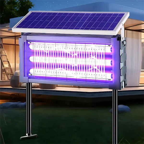 Solar-Powered UV Mosquito & Insect Zapper  Outdoor Electric Fly Trap for Garden, Yard & Patio