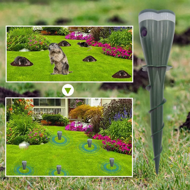 Spring Sale 50% OFF Solar Powered Waterproof Screw Mole Repellent