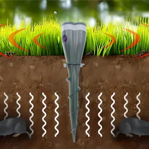 Spring Sale 50% OFF Solar Powered Waterproof Screw Mole Repellent